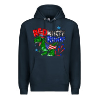 Navy red white rawr billie wilder Premium Hoodie - texasbilliewilder