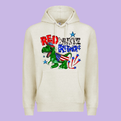 Red White Rawr Billie Wilder Premium Hoodie Designed By Texasbilliewilder
