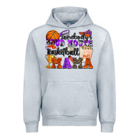 Heather Grey somebody's loud mouth basketball mama Urban Hoodie - Zillion Design Studio