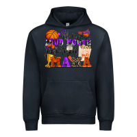 Navy somebody's loud mouth basketball mama Urban Hoodie - Zillion Design Studio