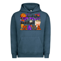 Pigment Midnight Navy somebody's loud mouth basketball mama Urban Hoodie - Zillion Design Studio