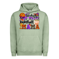 Pigment Oil Green somebody's loud mouth basketball mama Urban Hoodie - Zillion Design Studio