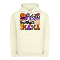 Pigment Pistachio somebody's loud mouth basketball mama Urban Hoodie - Zillion Design Studio
