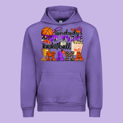 Urban Hoodie somebody's loud mouth basketball mama