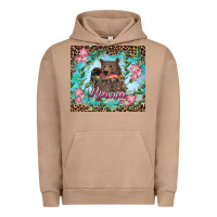 Pigment Burro Mama bear haunting fish floral Urban Hoodie - RanaPortraitStore