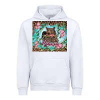 White Mama bear haunting fish floral Urban Hoodie - RanaPortraitStore