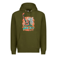 Army Green retro freedom rocks billie wilder Premium Hoodie - texasbilliewilder