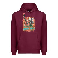 Burgundy retro freedom rocks billie wilder Premium Hoodie - texasbilliewilder