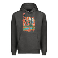 Charcoal Heather retro freedom rocks billie wilder Premium Hoodie - texasbilliewilder