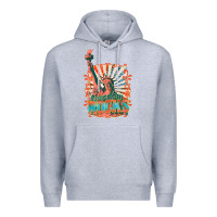 Heather Grey retro freedom rocks billie wilder Premium Hoodie - texasbilliewilder