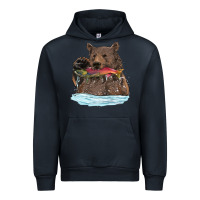 Navy mama bear haunting fish Urban Hoodie - RanaPortraitStore
