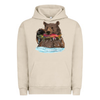 Pigment French Oak mama bear haunting fish Urban Hoodie - RanaPortraitStore