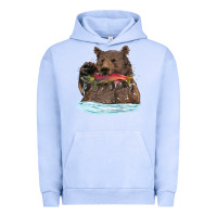 Pigment Grape Ice mama bear haunting fish Urban Hoodie - RanaPortraitStore
