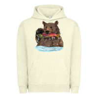 Pigment Pistachio mama bear haunting fish Urban Hoodie - RanaPortraitStore
