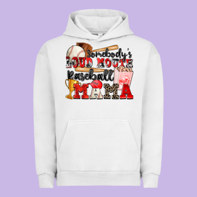Urban Hoodie somebody's loud mouth baseball mama