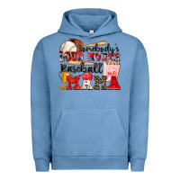 Pigment Pebble Blue somebody's loud mouth baseball mama Urban Hoodie - Zillion Design Studio