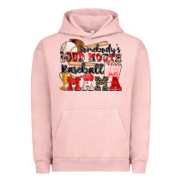 Pigment Salmon somebody's loud mouth baseball mama Urban Hoodie - Zillion Design Studio
