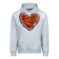 Heather Grey basketball heart Urban Hoodie - texasbilliewilder