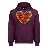 Mauve Wine basketball heart Urban Hoodie - texasbilliewilder