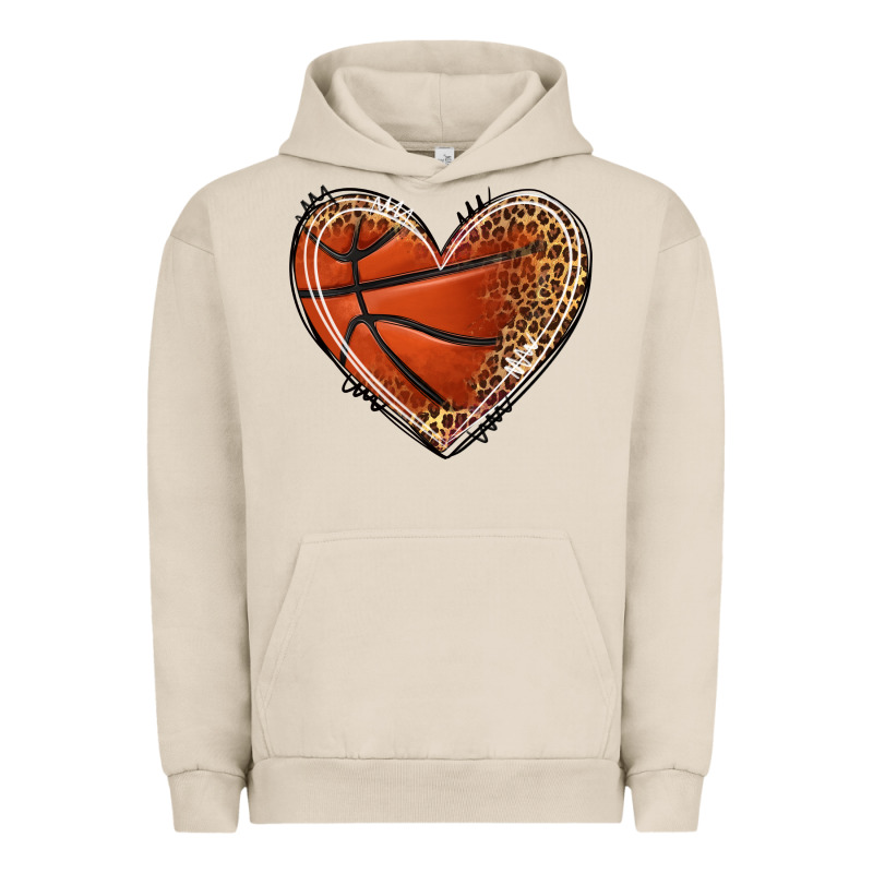 Basketball Heart Urban Hoodie by texasbilliewilder | Teevron