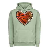 Pigment Oil Green basketball heart Urban Hoodie - texasbilliewilder