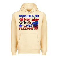 Pina Colada running on iced coffe and freedom Premium Hoodie - texasbilliewilder