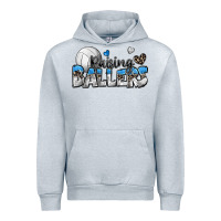 Heather Grey raising ballers volleyball Urban Hoodie - Zillion Design Studio