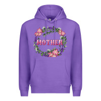Purple mother with floral wreath Premium Hoodie - RanaPortraitStore