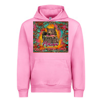 Fuchsia Pink mama bear leopard and aztec Urban Hoodie - RanaPortraitStore