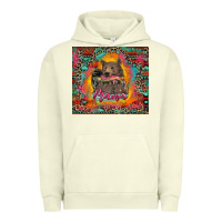 Pigment Pistachio mama bear leopard and aztec Urban Hoodie - RanaPortraitStore