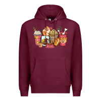 Burgundy pomeranian coffee cups Premium Hoodie - Zillion Design Studio