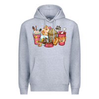 Heather Grey pomeranian coffee cups Premium Hoodie - Zillion Design Studio