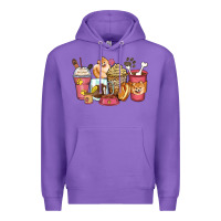Purple pomeranian coffee cups Premium Hoodie - Zillion Design Studio