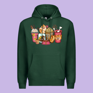 Pomeranian Coffee Cups Premium Hoodie Designed By Zillion Design Studio