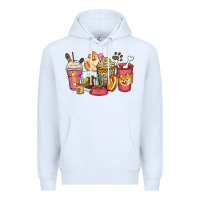 White pomeranian coffee cups Premium Hoodie - Zillion Design Studio