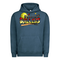 Pigment Midnight Navy raising ballers softball Urban Hoodie - Zillion Design Studio