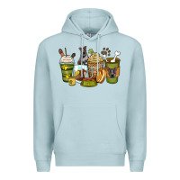 Blue Mist pitbull coffee cups Premium Hoodie - Zillion Design Studio