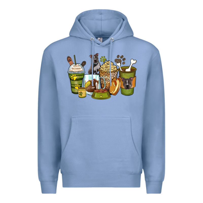 Pitbull Coffee Cups Premium Hoodie by Zillion Design Studio | Teevron