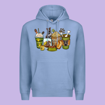Pitbull Coffee Cups Premium Hoodie Designed By Zillion Design Studio