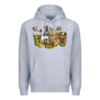 Heather Grey pitbull coffee cups Premium Hoodie - Zillion Design Studio
