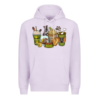 Lilac pitbull coffee cups Premium Hoodie - Zillion Design Studio
