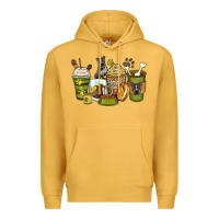 Mustard pitbull coffee cups Premium Hoodie - Zillion Design Studio
