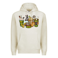 Oatmeal Heather pitbull coffee cups Premium Hoodie - Zillion Design Studio