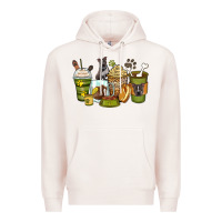 Pale Pink pitbull coffee cups Premium Hoodie - Zillion Design Studio