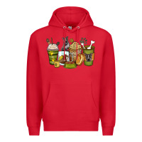 Red pitbull coffee cups Premium Hoodie - Zillion Design Studio