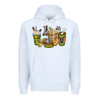 White pitbull coffee cups Premium Hoodie - Zillion Design Studio