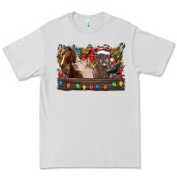 Dove Grey festive farmyard gathering Premium Tee - CowhideDigitalArt