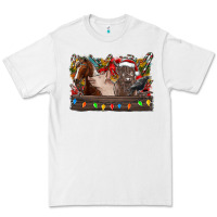 White festive farmyard gathering Premium Tee - CowhideDigitalArt