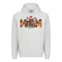 Dove Grey mom bear with sunflowers Premium Hoodie - RanaPortraitStore