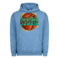 Pigment Pebble Blue basketball junkie Urban Hoodie - texasbilliewilder